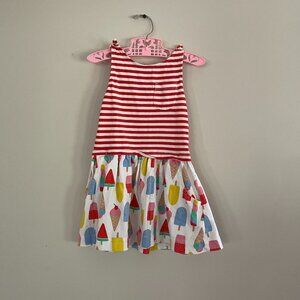 MINI BODEN girls HOPSCOTCH ice-cream summer jersey sleeveless dress with pockets